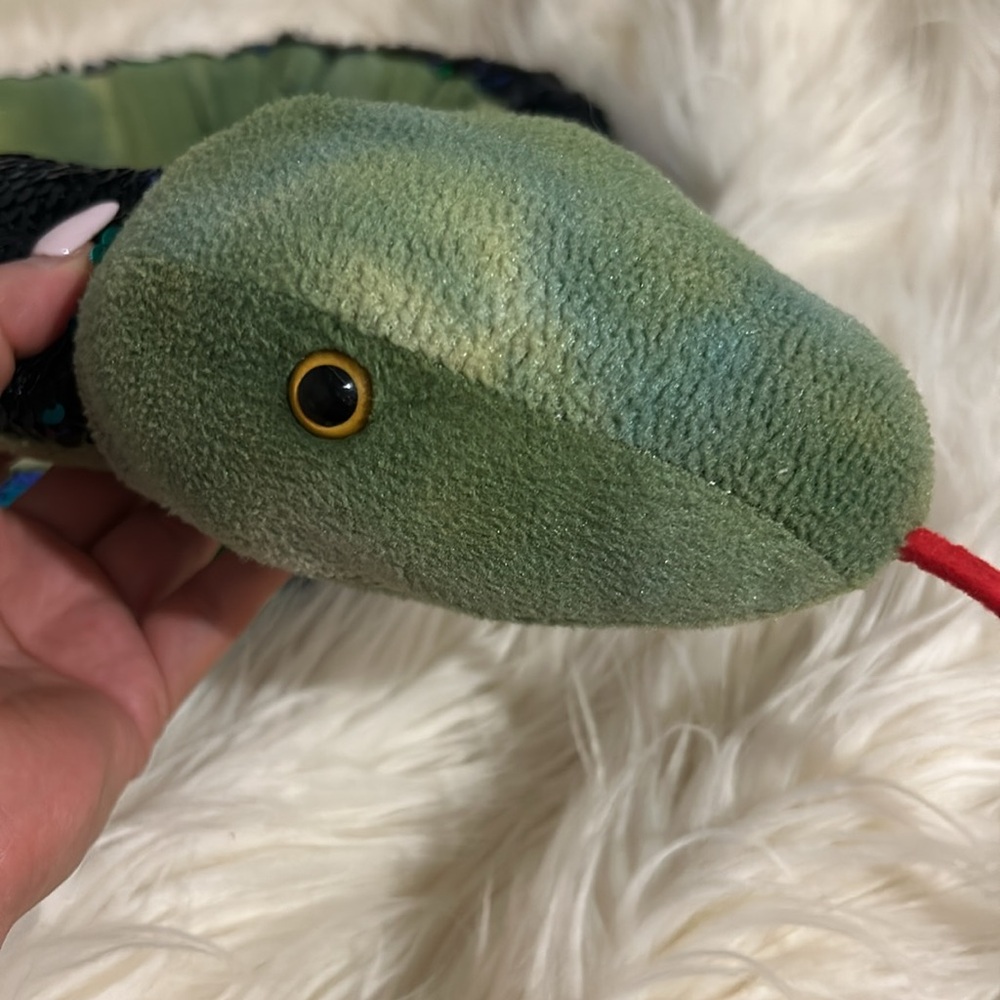 Adventure Planet Plush Snake Sequinimals Toy Green Blue 65 in Long Reptile Boa - Picture 5 of 9